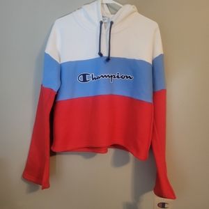 NWT Champion Reverse Weave Large‎ Pullover Hoodie Womens Large Crop Sweatshirt